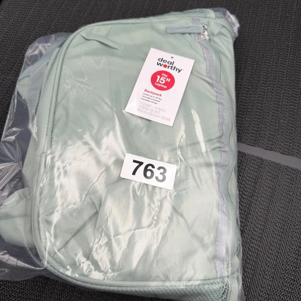 Deal Worthy Sage Green 15 Inch Laptop Backpack Recycled Polyester 069109512